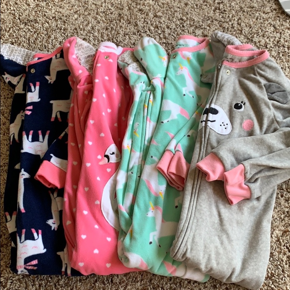 Carters set of 4 Pajamas Size 4T Girls